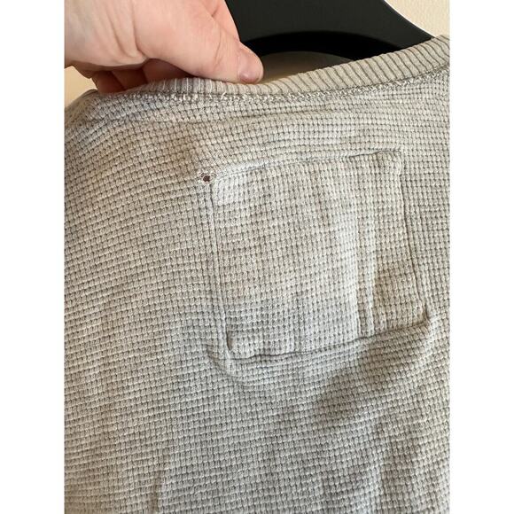 Vintage Y2K Men’s Abercrombie Muscle Grey Waffle Thermal Long Sleeve Shirt Large - Picture 3 of 5